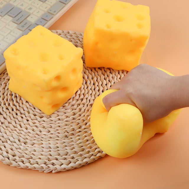 Extra Large Cheese Squishy Stress Ball Slow Rebound Toy for Anxiety Relief and Fun