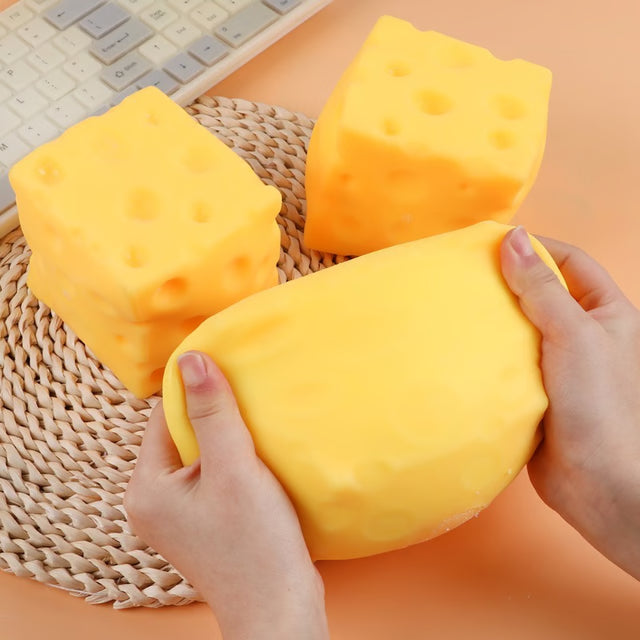 Extra Large Cheese Squishy Stress Ball Slow Rebound Toy for Anxiety Relief and Fun