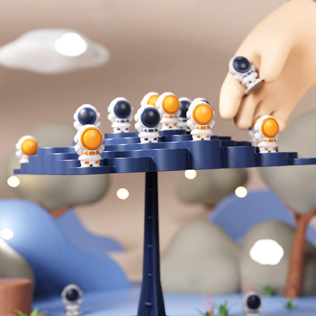 Kids Balance Tree Board Game with Astronaut Frog Stacking Toy