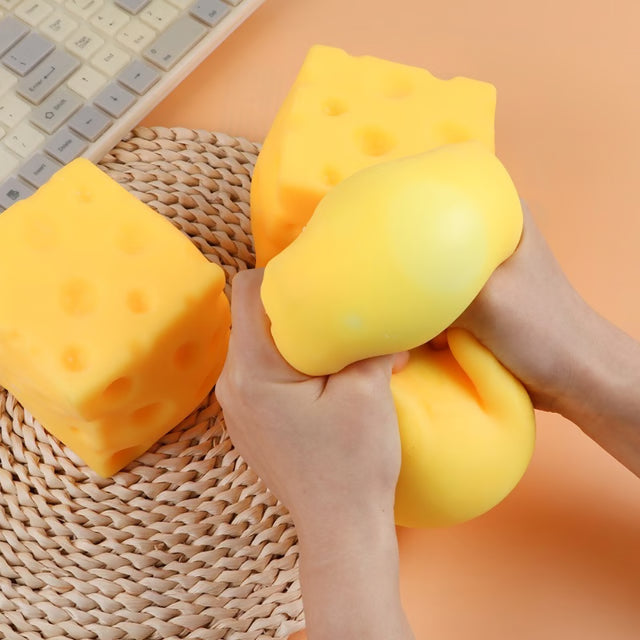 Extra Large Cheese Squishy Stress Ball Slow Rebound Toy for Anxiety Relief and Fun