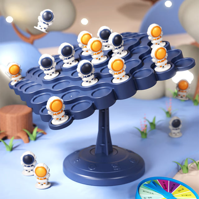 Kids Balance Tree Board Game with Astronaut Frog Stacking Toy