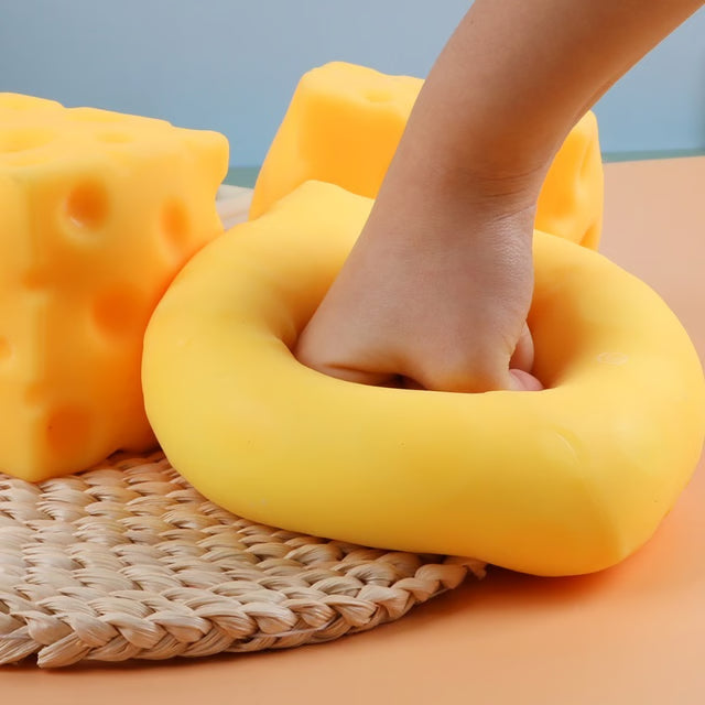 Extra Large Cheese Squishy Stress Ball Slow Rebound Toy for Anxiety Relief and Fun