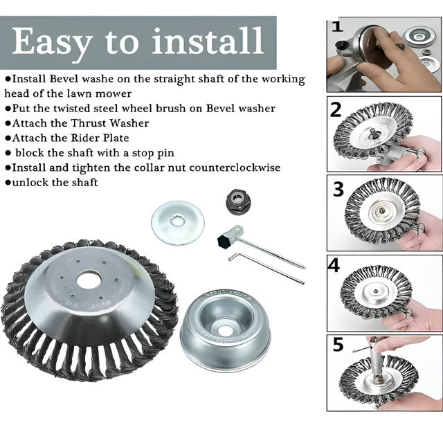 Steel Wire Brush Trimmer Head